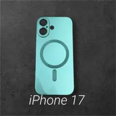 マグセーフ　iPhone17 メタリックグリーン　スマホケース　レンズ保護