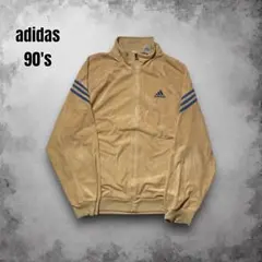 90s adidas ベロアトラックジャケット 刺繍 ラグラン ヴィンテージ