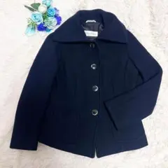 美品✨Max Mara 白タグ ショートコート アンゴラ混 濃紺 イタリア製のサムネイル
