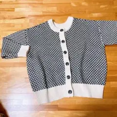 INGNI イング　カーディガン リンクス柄　クルーネック　厚手カーディガン