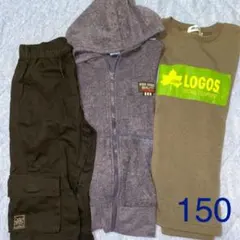 150cm まとめ 男の子 LOGOSトップス　パンツ