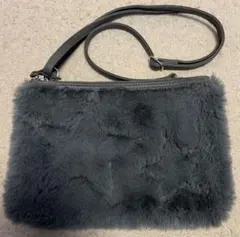 美品 GLOBAL WORK フェイクファーショルダーバッグ