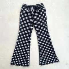 ギンガムチェック　フレアパンツ　100