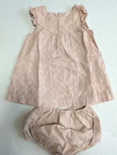 プチバトー　 ピンク ワンピース　ショーツセット