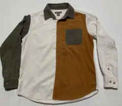 エディバウアー　Eddie bauer コーデュロイシャツ　マルチカラー　切替