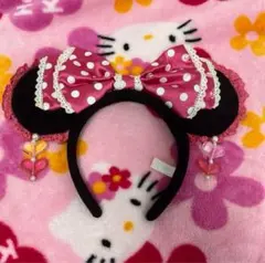 〘 ありす様専用‪‪〙ディズニー　カチューシャ　ミニー　ピンク　イヤリング 水玉