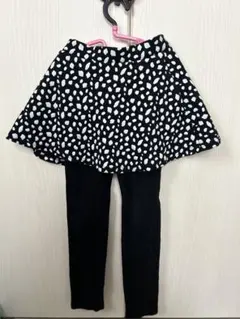devirock ドット柄スカートとレギンスセット 130cm