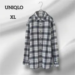 ユニクロUNIQLO 長袖シャツ チェック柄 カジュアル　XL