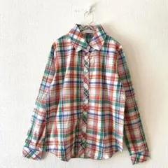 ☆【セシルマクビー】ボタンシャツ チェック柄 綿100％ フルボタン 長袖 F
