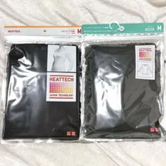 ユニクロ　ヒートテック　クルーネックT 長袖　Uネック　八部袖　レディース　M