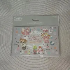 ダッフィー シークレット オブ スノーウィーデイ ポストカード シール付き