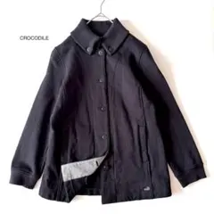 クロコダイル♪ジャケット ロゴ刺繍 コットン 裏起毛
