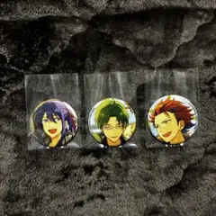 あんスタ ビジュアルファンブック 缶バッジ 紅月 蓮巳敬人 鬼龍紅郎 神崎颯馬