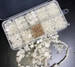 ホワイトビーズセット プラスチックケース入り