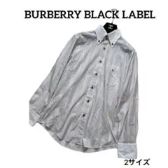 【日本製】BURBERRY BLACK ホースロゴ LABEL ストライプシャツ