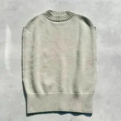 ♡美品♡ ルフィル　ウールミドルゲージノースリーブベスト　グレージュ 22AW