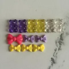 くま リボン デコパーツ ハンドメイド素材