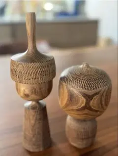 木製彫刻置物 2点セット