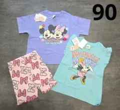 新品未使用　リトシー　半袖　半パンツ　ミッキー　ミニー