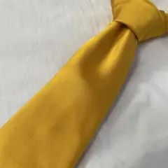 3本で1本プレゼント！イエローネクタイ 無地 ポリエステル製