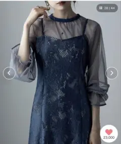 etoll. 3wayシフォンボレロ&レースキャミドレス　Mサイズ