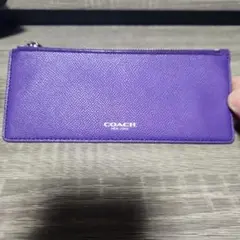 COACH パープル カードケース中財布☆最終値下げ