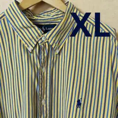 【XL相当】90s Ralph Lauren ストライプ シャツ ビッグサイズ