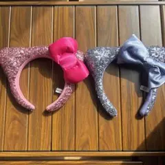 ハローキティ スパンコールカチューシャ 2個セット　usj