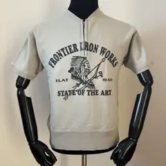 The Flat Head フラットヘッド ハーフジップ 半袖スウェット M