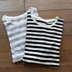 無印良品　ボーダー長袖Tシャツ2枚セット Mサイズ