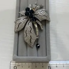 シルバー カラー ブルー ヴィンテージ ブローチ 遺品整理 0321-10