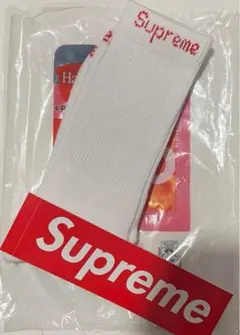 【新品未使用】Supreme/Hanes Crew Socks White 1足