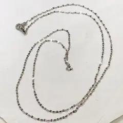 Pt850 プラチナ 45cm ペタルチェーンネックレス シンプル ファンタジア