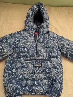 Supreme micro down ペイズリー柄 ブルー Sサイズ 希少 レア