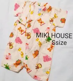 ミキハウス ★ぷっちー キリン ゾウ 甚平 ロンパース オール 60 70