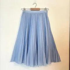 【エポカ】EPOCAプリーツスカート ロング ライトブルー 日本製 38のサムネイル