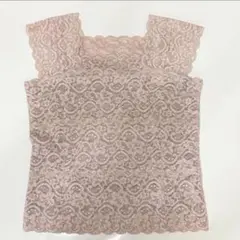 CHADORIAN 総レース ノースリーブ トップス くすみピンク Mのサムネイル