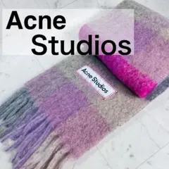 アクネストゥディオズ マフラー CA0084 モヘア混 チェック 正規品