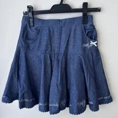 新品・未使用メゾピアノ 裾リボンスカパンのサムネイル