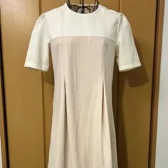 Fi.n.t フィント バイカラー タックスリーブ ワンピース アイボリー系