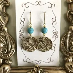 No.6464　ステンレス　ピアス　　　　ハンドメイド　イヤリングへ変更無料