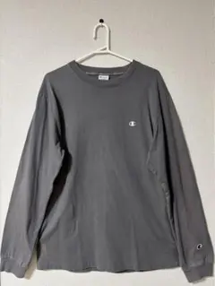 Champion グレー ロングスリーブ Tシャツ