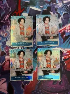 ポートガス・D・エース　プロモ　4枚セット　P-074