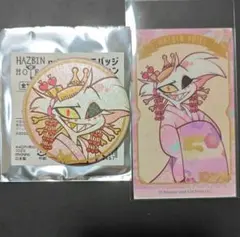 ハズビンホテル　エンジェル・ダスト　缶バッジ クリアカード 和服 2点