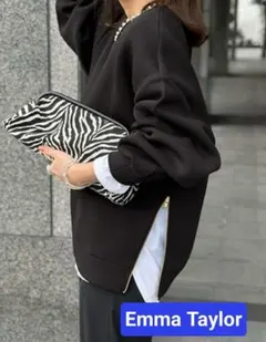 Emma Taylorエマテイラー　ダンボールクルーネックプルオーバー　ブラック