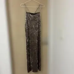 クラッシュベロアキャミワンピース