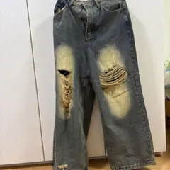 WEGO スーパーバギーダメージデニムパンツ
