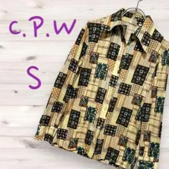 C.P.W 総柄 レトロ シャツ USED 花柄 古着女子 レトロ 古着 個性的