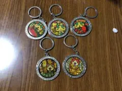 妖怪ウォッチキャラクター　ご当地限定メダルキーホルダー5個セット