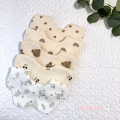 [No.17] ベビースタイ可愛いもくもくスタイ柔らかよだれかけ 5枚セット